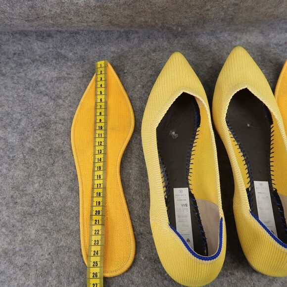 Rothy's Shoes Womens 8 Ballet Flat The Point Slip On Yellow Classic Comfort Knit - Picture 14 of 16